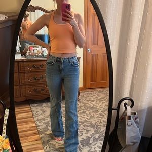 Zara high rise bootcut jeans